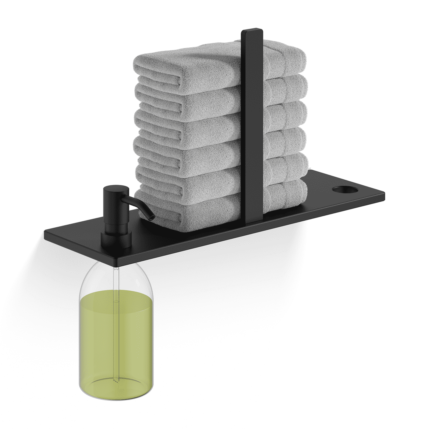Giese Ablage Bord für Gästehandtücher Schwarz matt Art.Nr. 11676