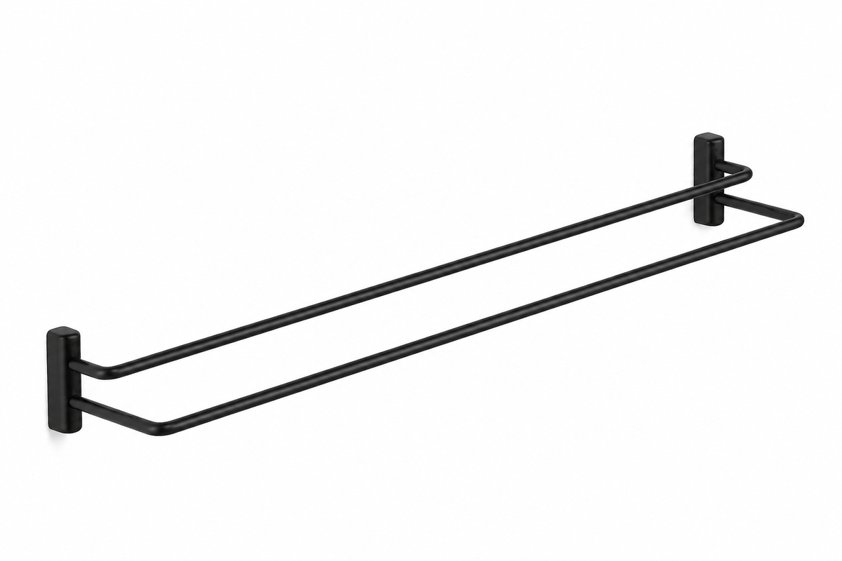 Giese Handtuchablage zweiteilig rund 730 mm Schwarz matt