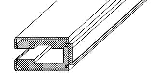 Klemmprofil-Set mit eckigen Abdeckprofilen für Wandbefestigung; Art.Nr. 74127