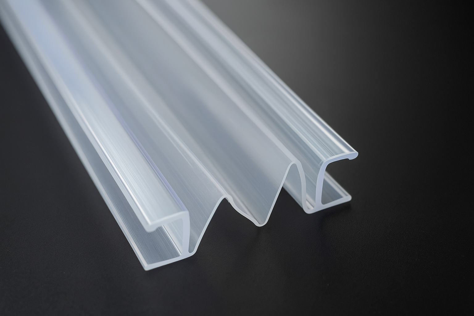Ziehharmonika-Dichtung für Glas-Glas-Verbindungen, flexibel bis ca. 35 mm ziehbar
