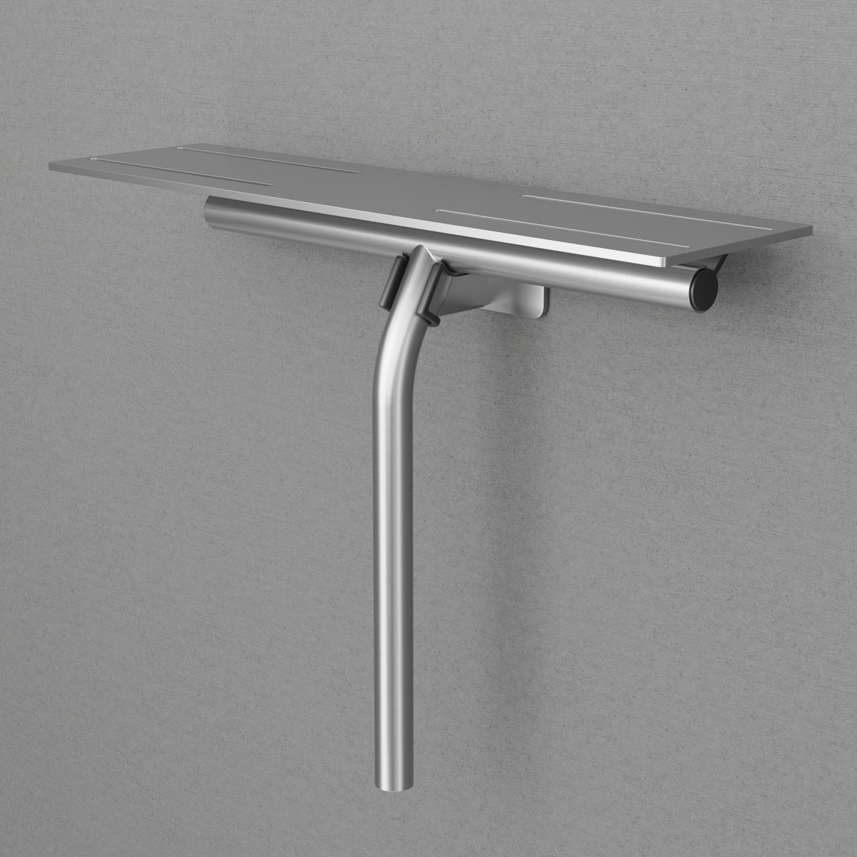ScandTap Style Duschabzieher mit Ablage, Edelstahl gebürstet, Originalfoto