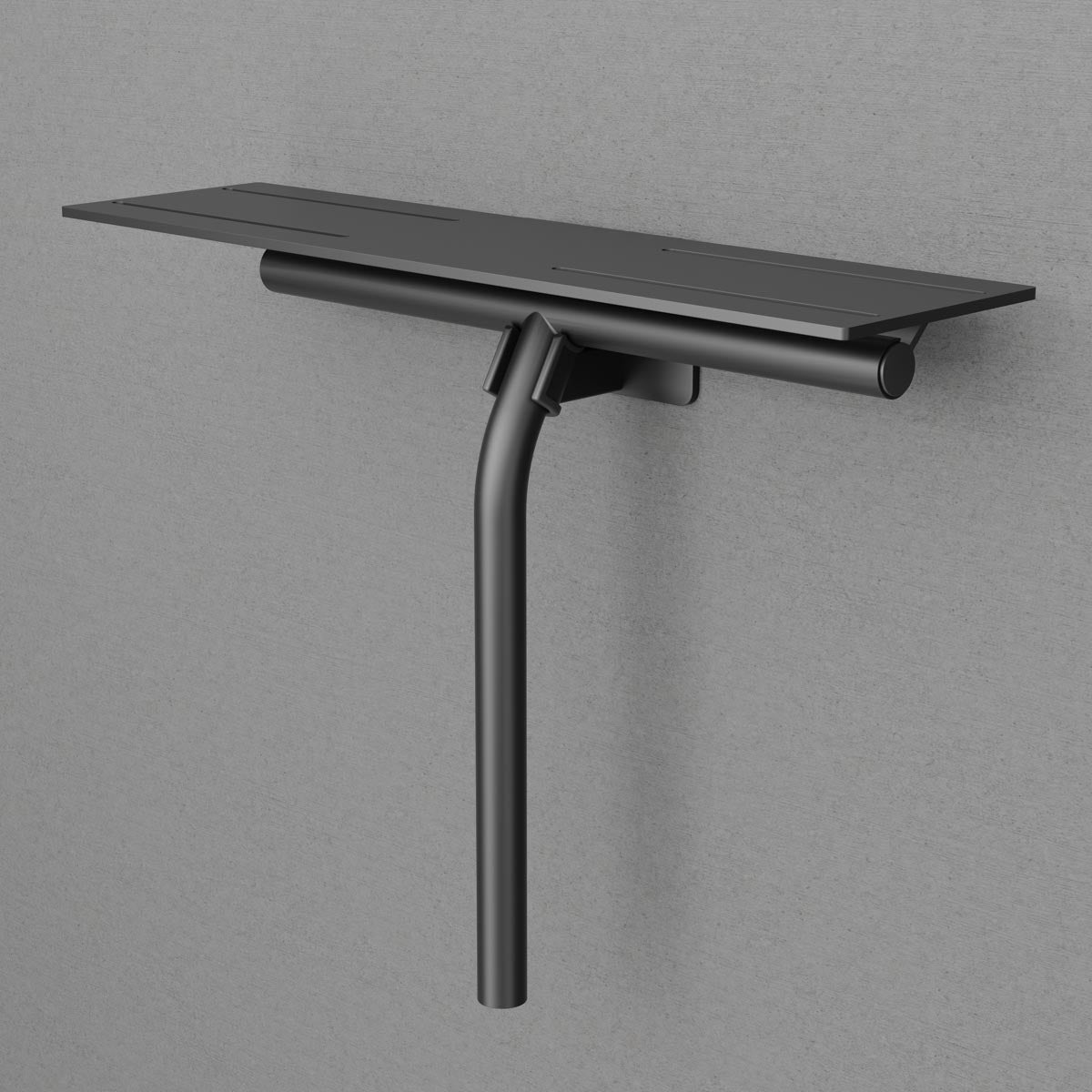 ScandTap Style Duschabzieher mit Ablage, Schwarz, Originalfoto