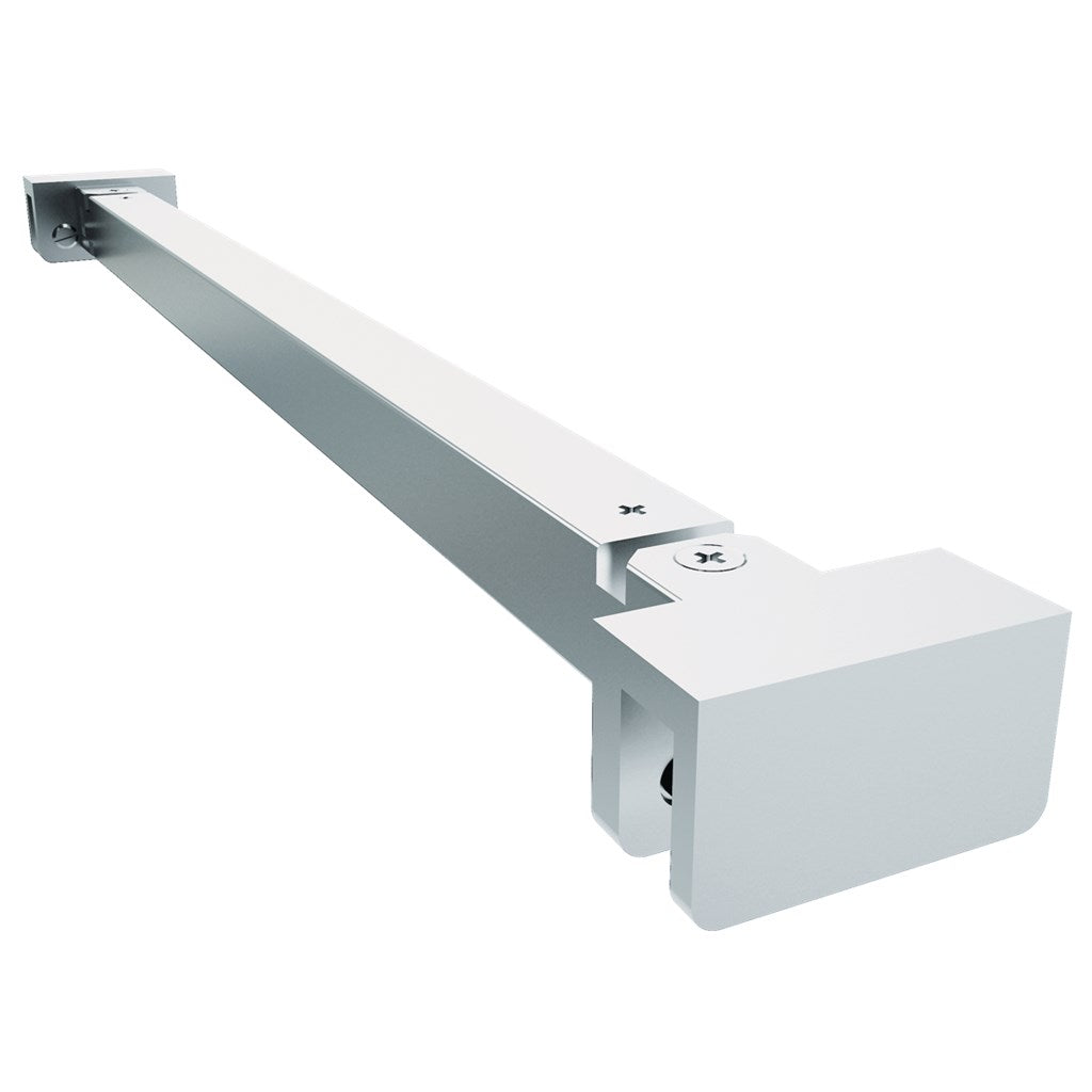 Stabistangen-Set Glas-Glas, Quadrat 19 x 19 mm, bis 90° einstellbar - Restposten