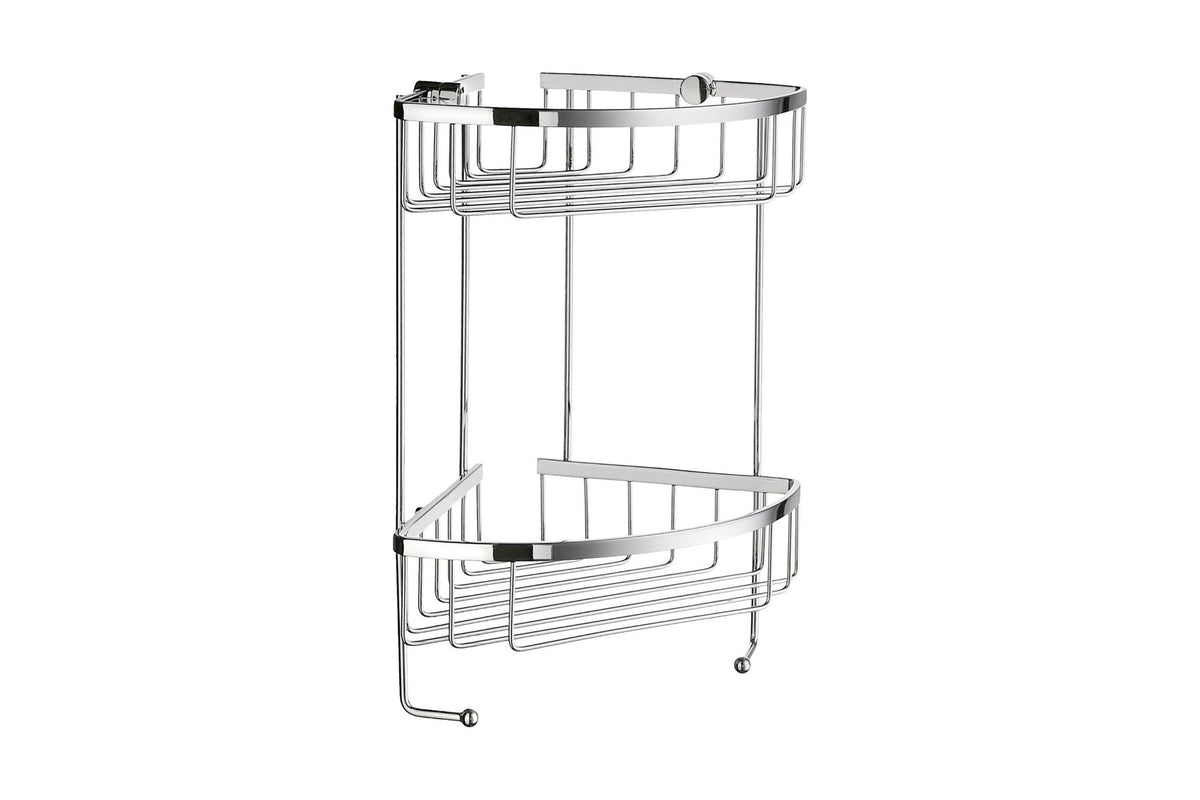 Smedbo Sideline Design Eckseifenkorb doppelt 195 x 195 mm – 2 Oberflächen, Art.Nr. DK2031