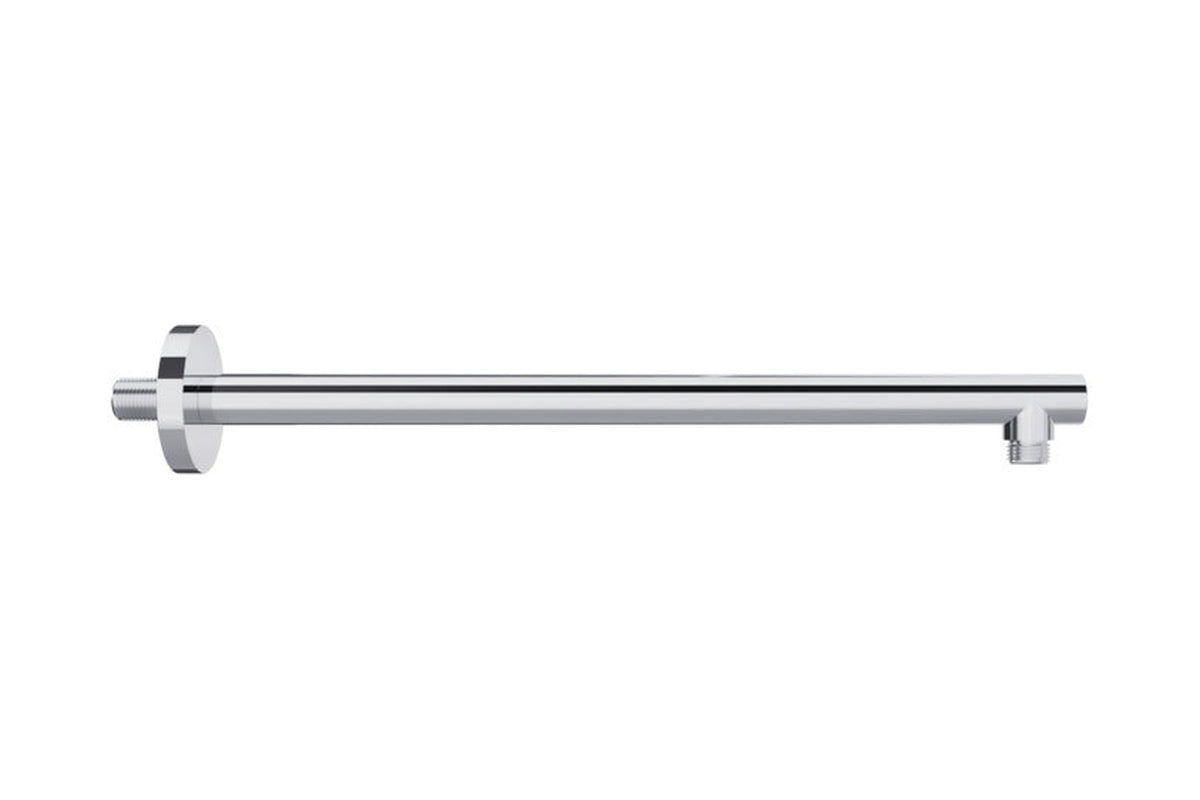 Vigour Brausearm Wand V4 mit Rosette 70 mm, 400 mm, rund + eckig, chrom, schwarz matt + steel line, Art.Nr. V42ARM40