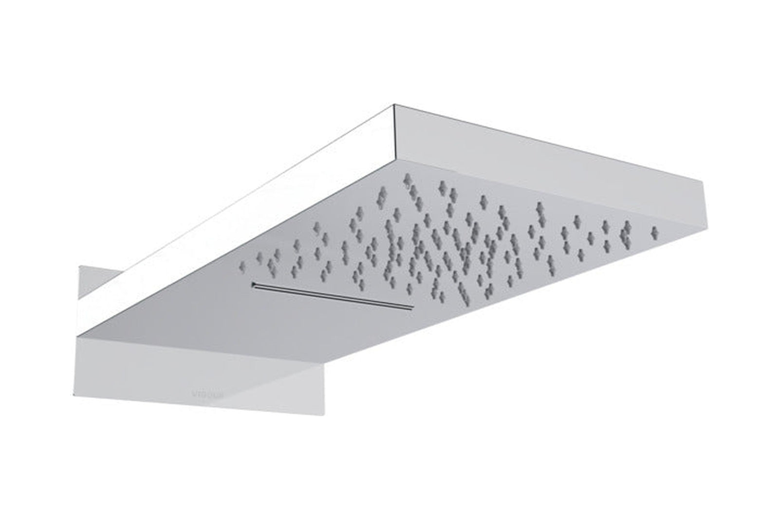 Vigour ShowerDesk mit Wasserfall V4, 500 x 260 mm, Inox poliert + schwarz matt, Art.Nr. V4DB50