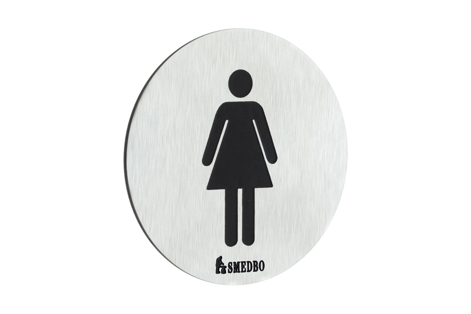 WC-Schild Damen, selbstklebend, Edelstahl gebürstet, Art.Nr. 956