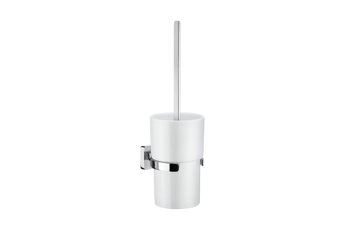 Smedbo ICE WC-Bürste mit Porzellan-Behälter, Wandmodell, Chrom poliert, Art.Nr. OK333P