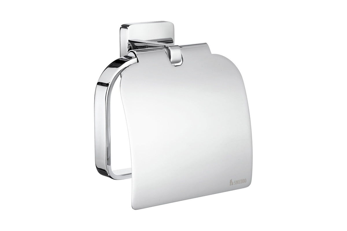Smedbo ICE Toilettenpapierhalter mit Deckel, Chrom poliert, Art.Nr. OK3414