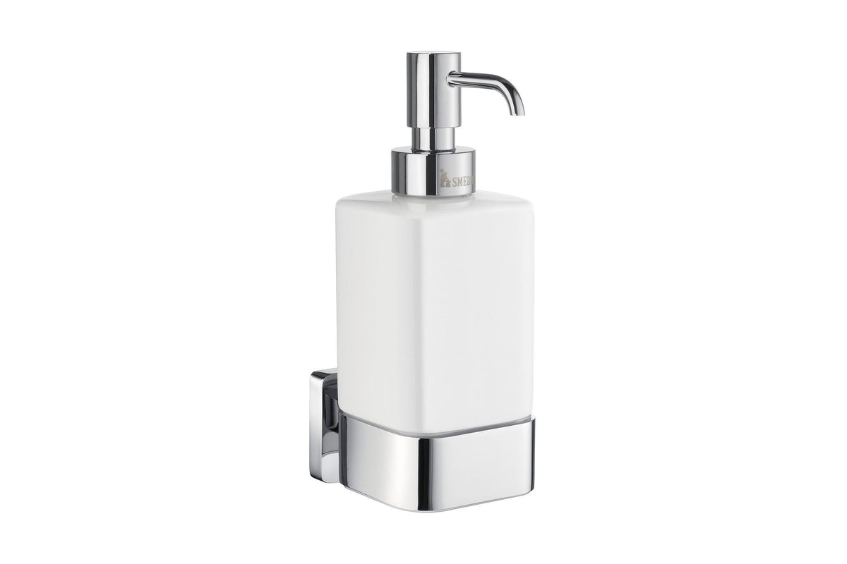 Smedbo ICE Seifenspender mit Porzellan-Behälter, Wandmodell, 350 ml, Chrom poliert, Art.Nr. OK469P