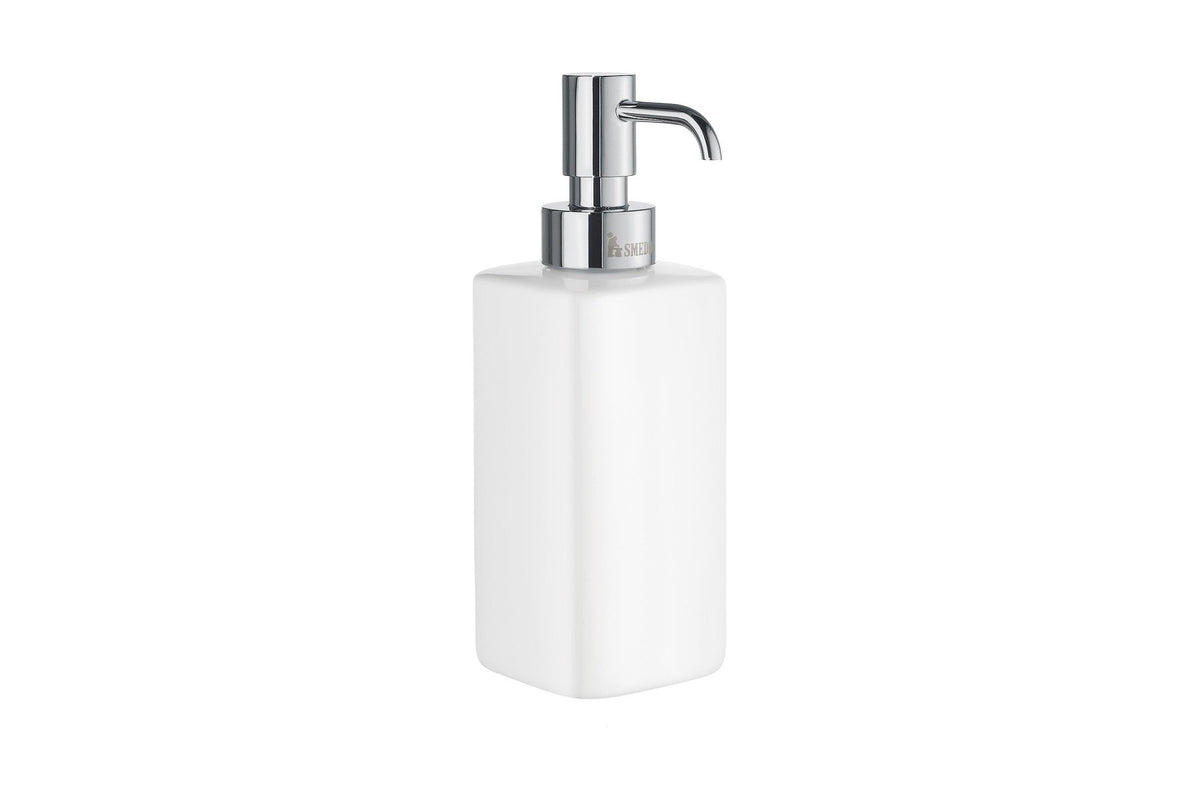 Smedbo ICE Seifenspender mit Porzellan-Behälter, freistehend, 350 ml, Chrom poliert, Art.Nr. OK470P