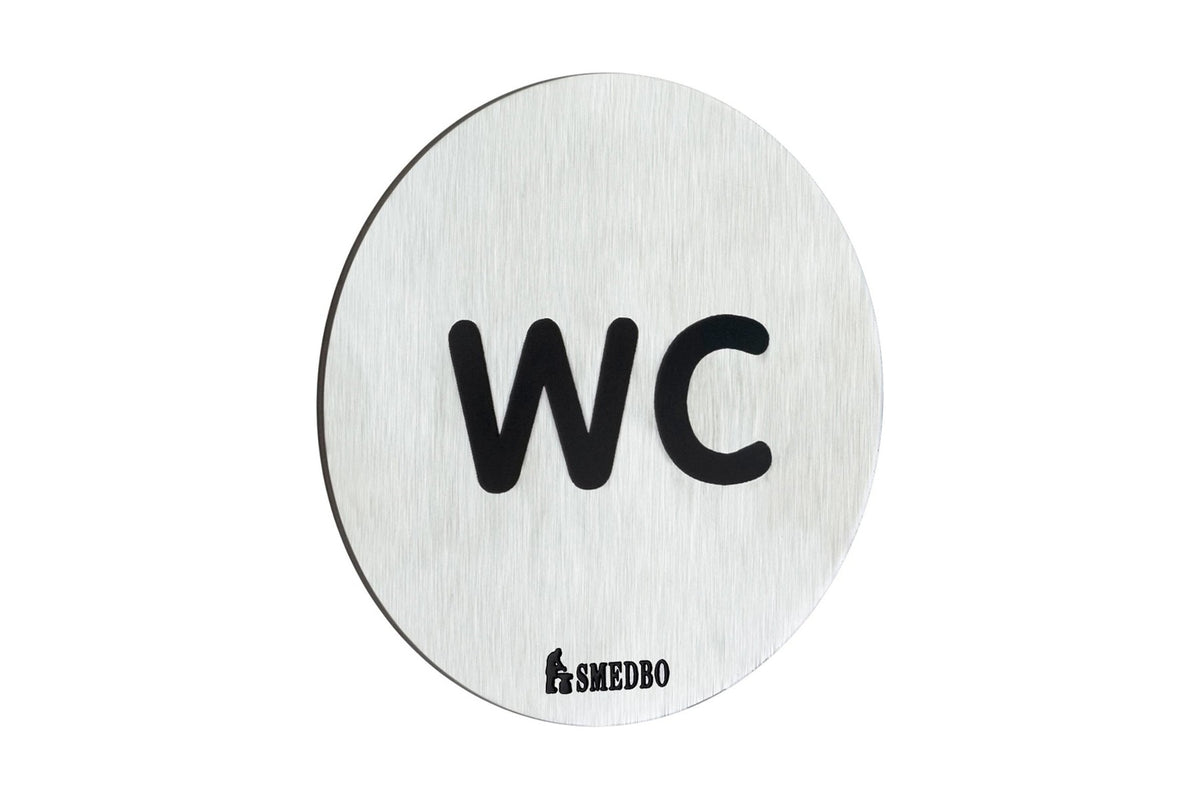 WC-Schild Toilette, selbstklebend, Edelstahl gebürstet, Art.Nr. 958