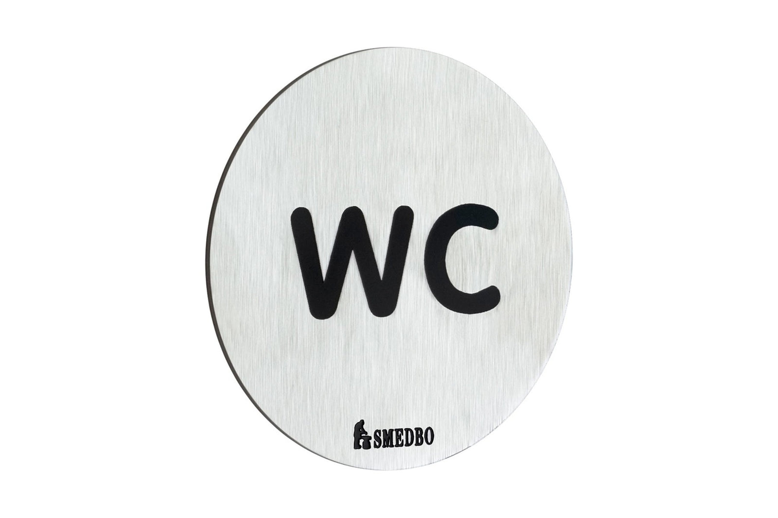 WC-Schild Toilette, selbstklebend, Edelstahl gebürstet, Art.Nr. 958