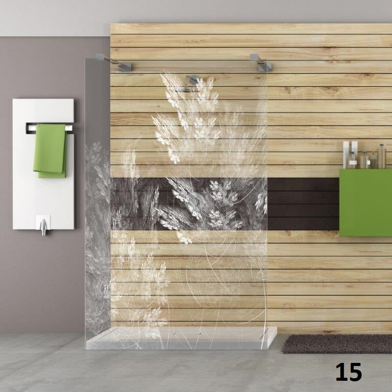 ESG Sicherheitsglas für Duschen mit Motiv oder Bild mittels Lasertechnologie, über 40 Motive zur Auswahl, Serie Makai