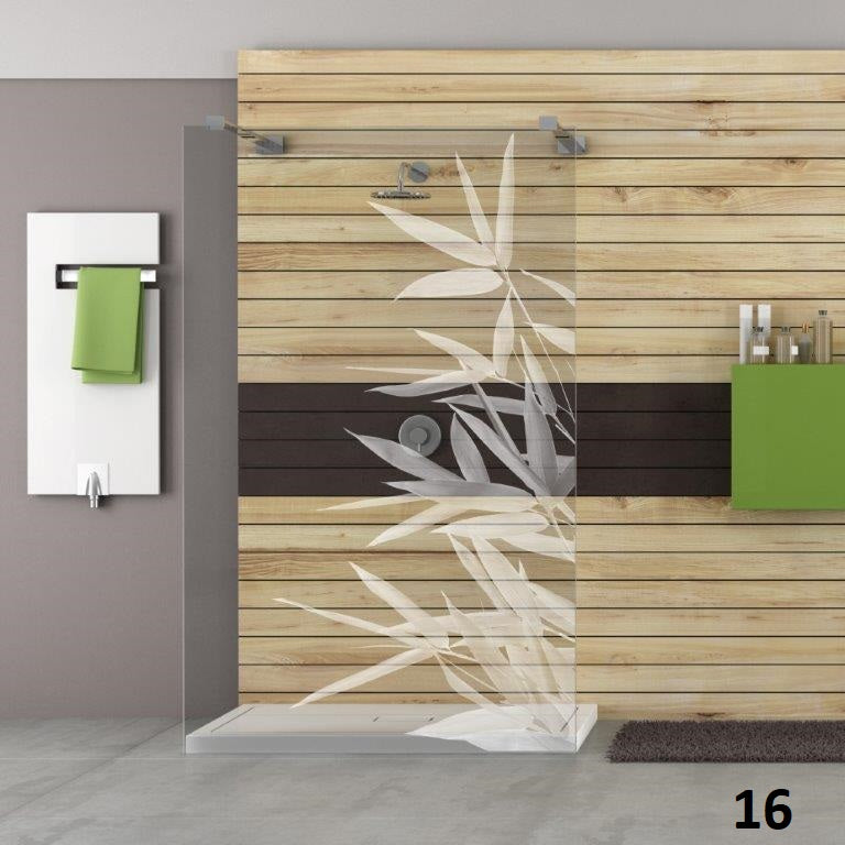 ESG Sicherheitsglas für Duschen mit Motiv oder Bild mittels Lasertechnologie, über 40 Motive zur Auswahl, Serie Makai