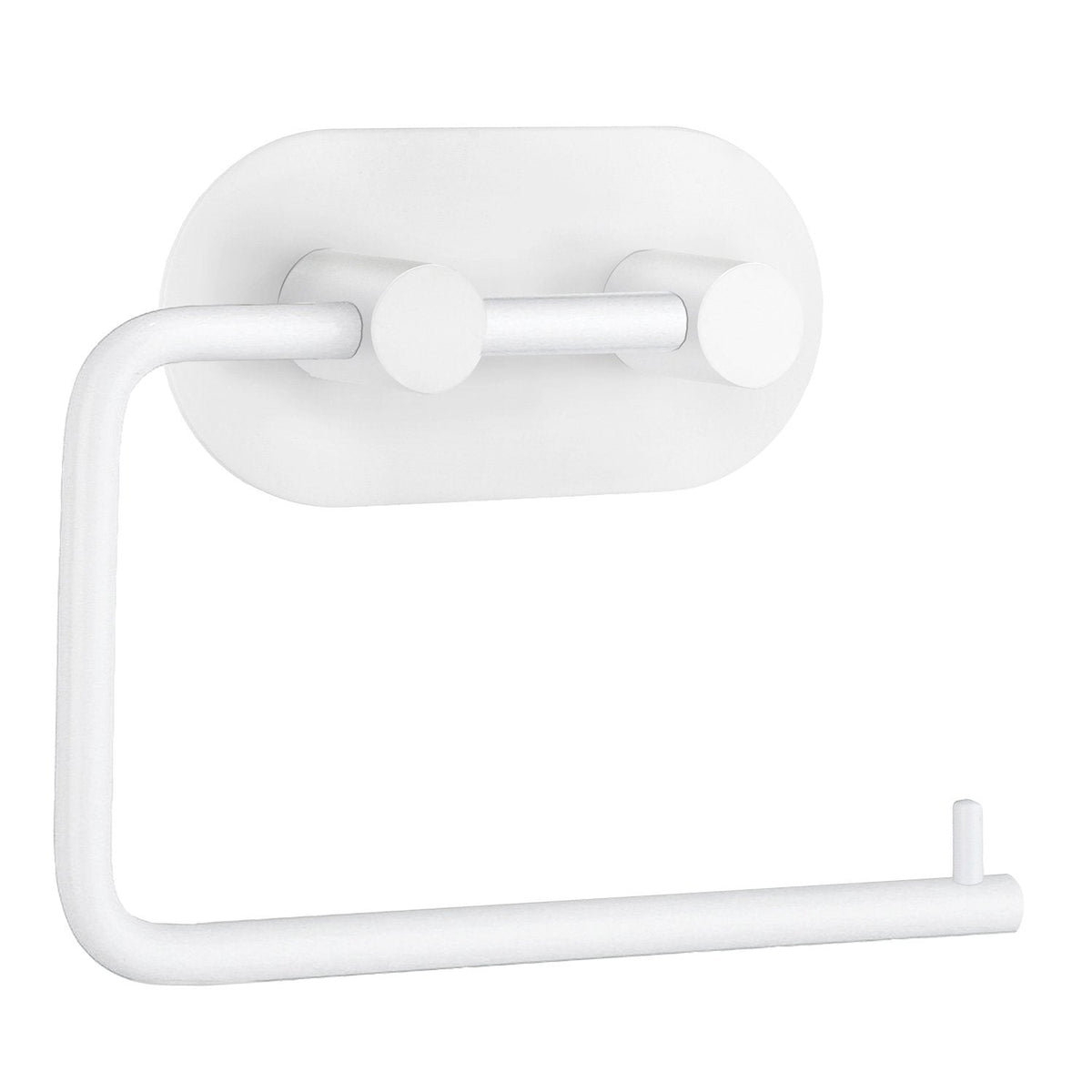 Selbstklebender Toilettenpapierhalter, Edelstahl Weiß matt