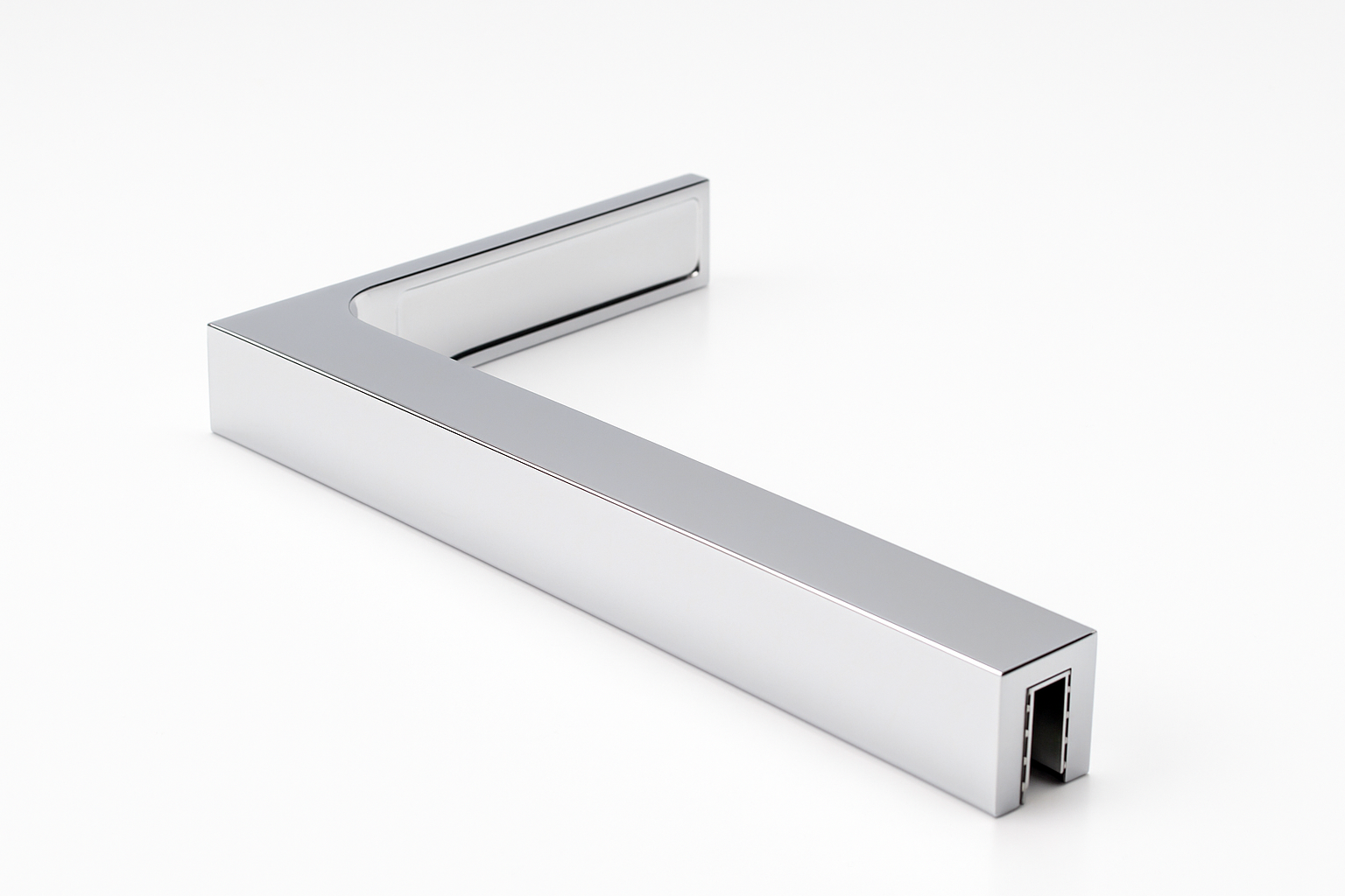 90° Stabilisierungswinkel 220 mm – für freistehende Glaswände ohne Glasbohrung