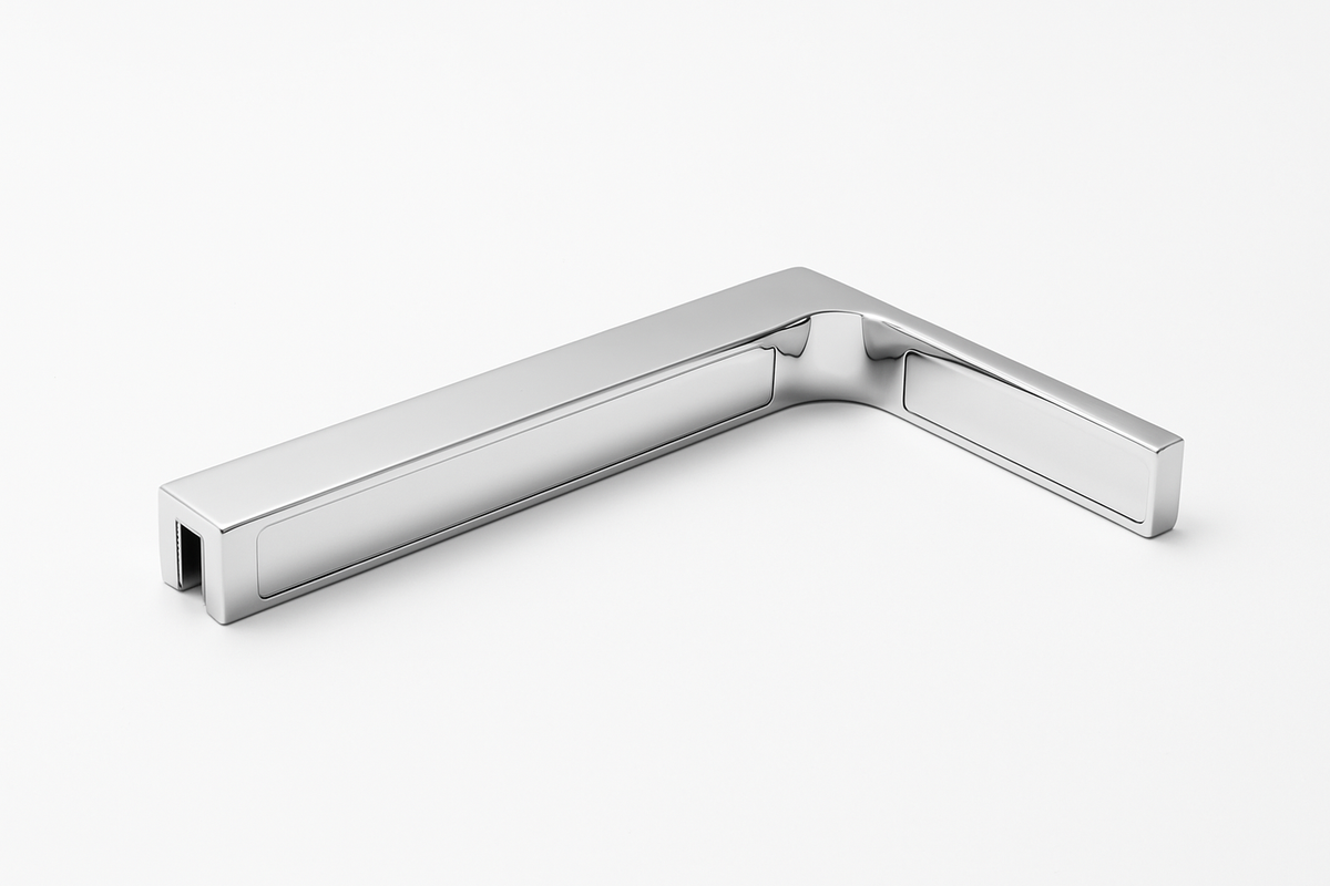 90° Stabilisierungswinkel 220 mm – für freistehende Glaswände ohne Glasbohrung