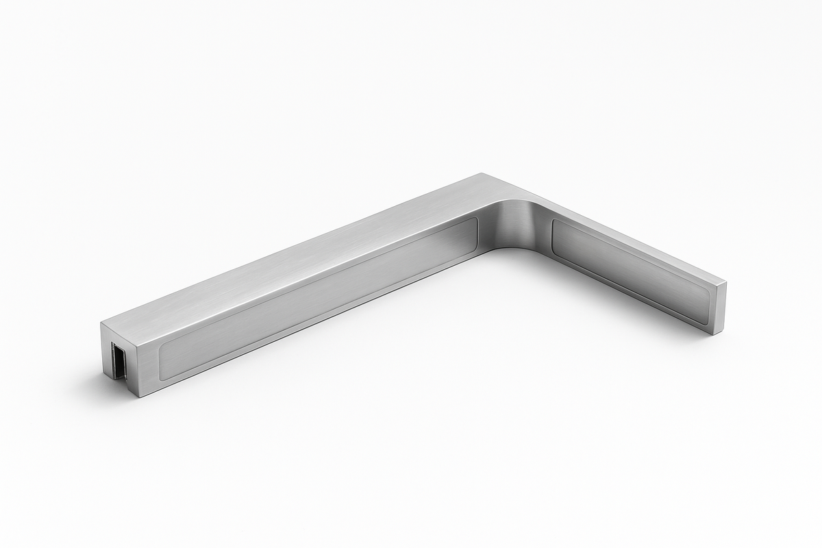 90° Stabilisierungswinkel 220 mm – für freistehende Glaswände ohne Glasbohrung