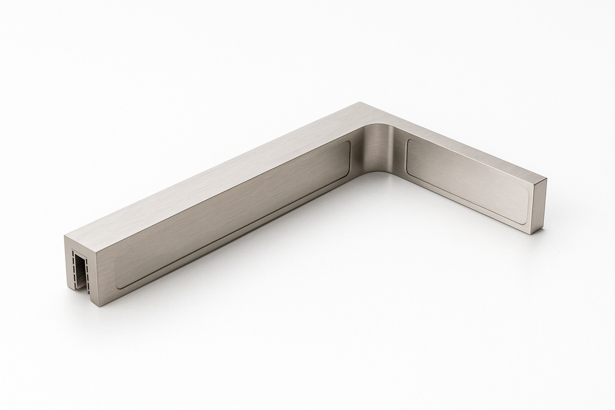 90° Stabilisierungswinkel 220 mm – für freistehende Glaswände ohne Glasbohrung