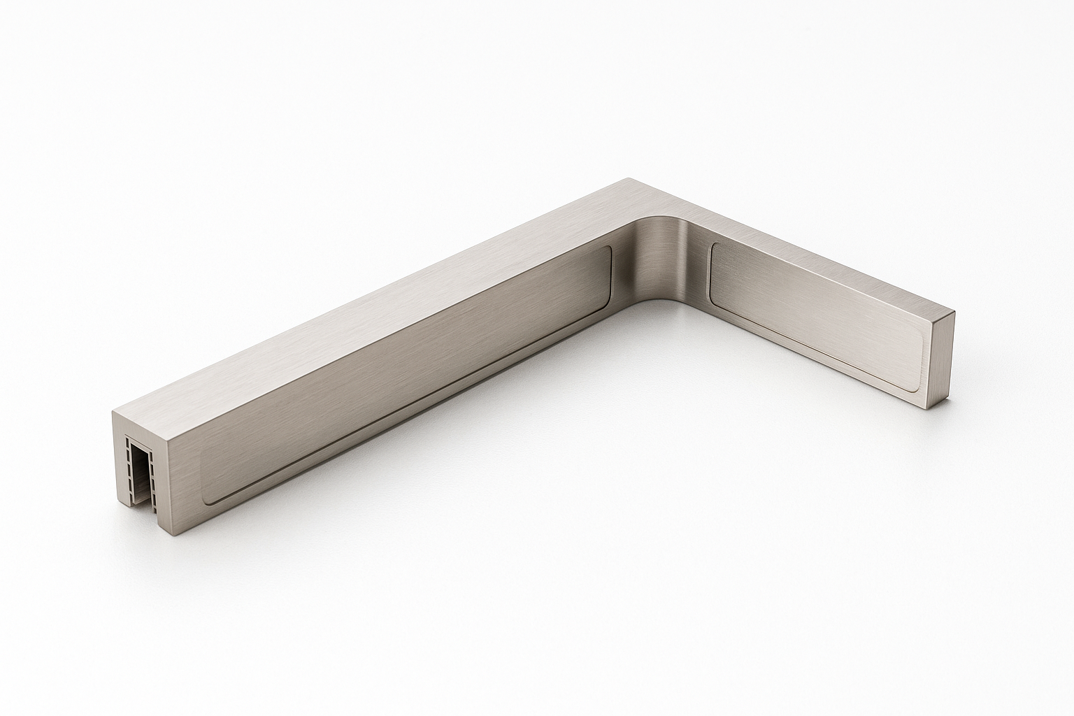 90° Stabilisierungswinkel 220 mm – für freistehende Glaswände ohne Glasbohrung