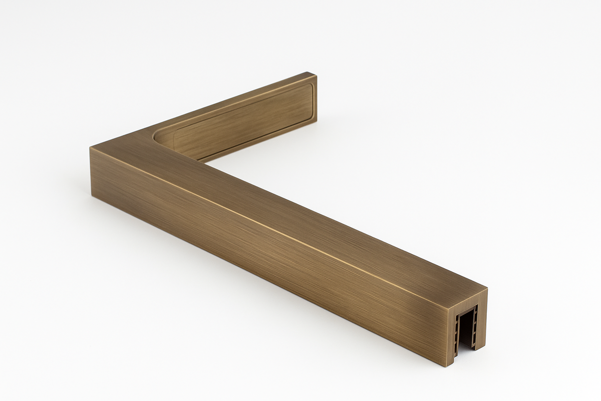 90° Stabilisierungswinkel 220 mm – für freistehende Glaswände ohne Glasbohrung