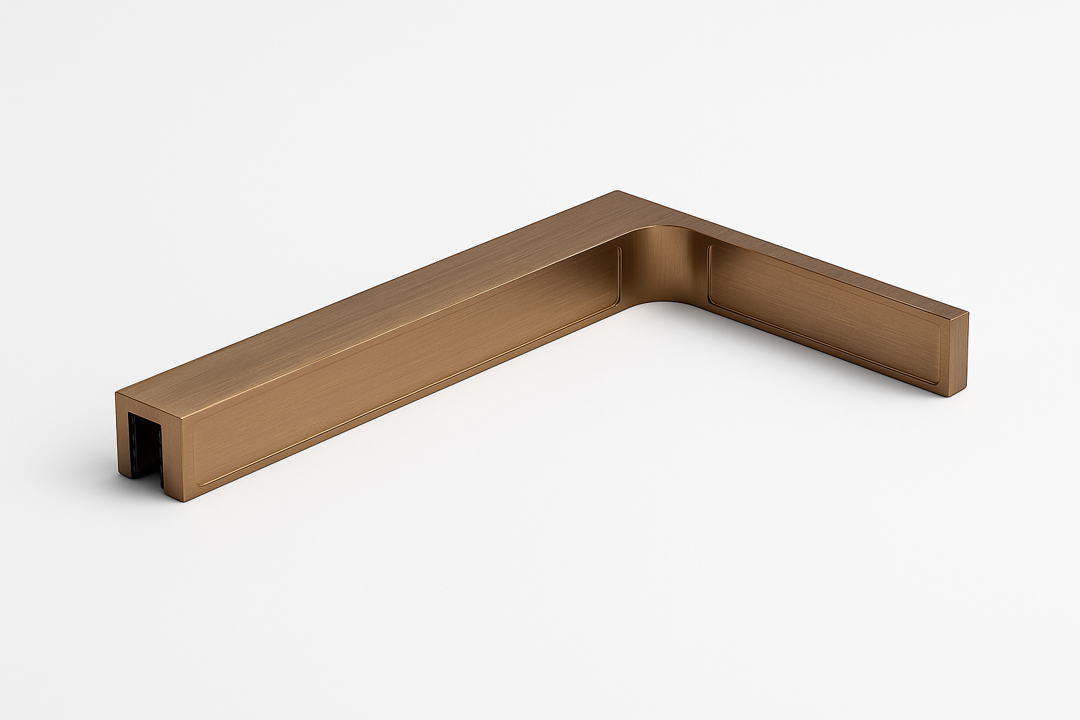 90° Stabilisierungswinkel 220 mm – für freistehende Glaswände ohne Glasbohrung