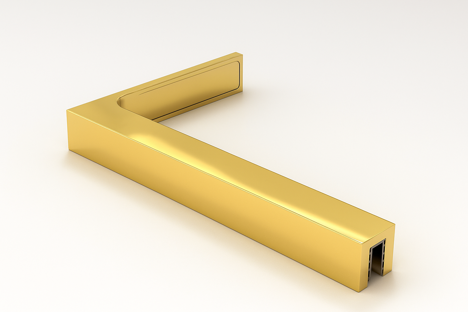 90° Stabilisierungswinkel 220 mm – für freistehende Glaswände ohne Glasbohrung