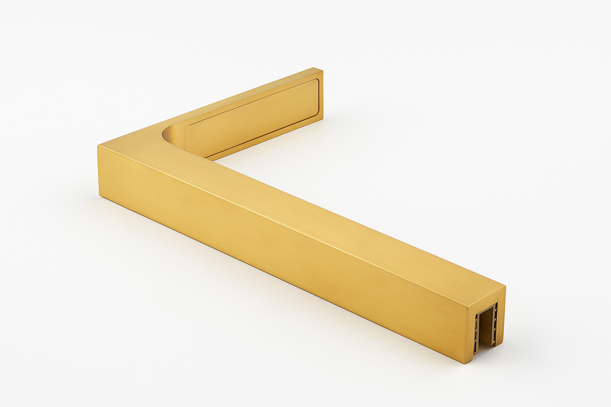 90° Stabilisierungswinkel 220 mm – für freistehende Glaswände ohne Glasbohrung