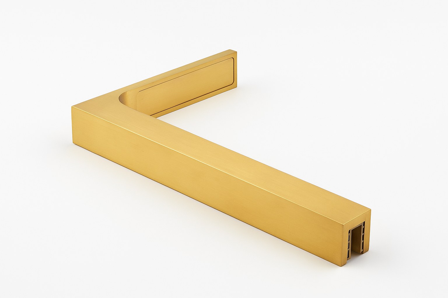 90° Stabilisierungswinkel 220 mm – für freistehende Glaswände ohne Glasbohrung