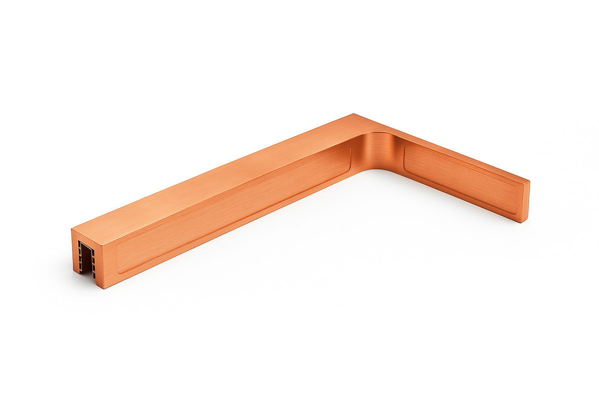 90° Stabilisierungswinkel 220 mm – für freistehende Glaswände ohne Glasbohrung