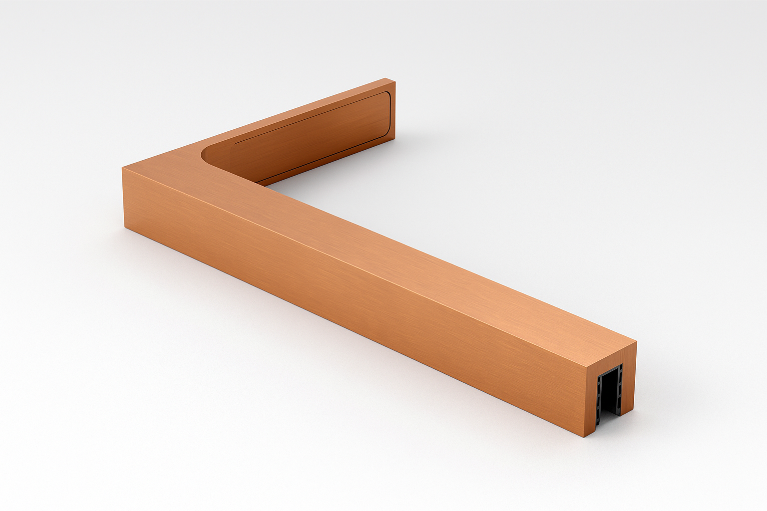 90° Stabilisierungswinkel 220 mm – für freistehende Glaswände ohne Glasbohrung