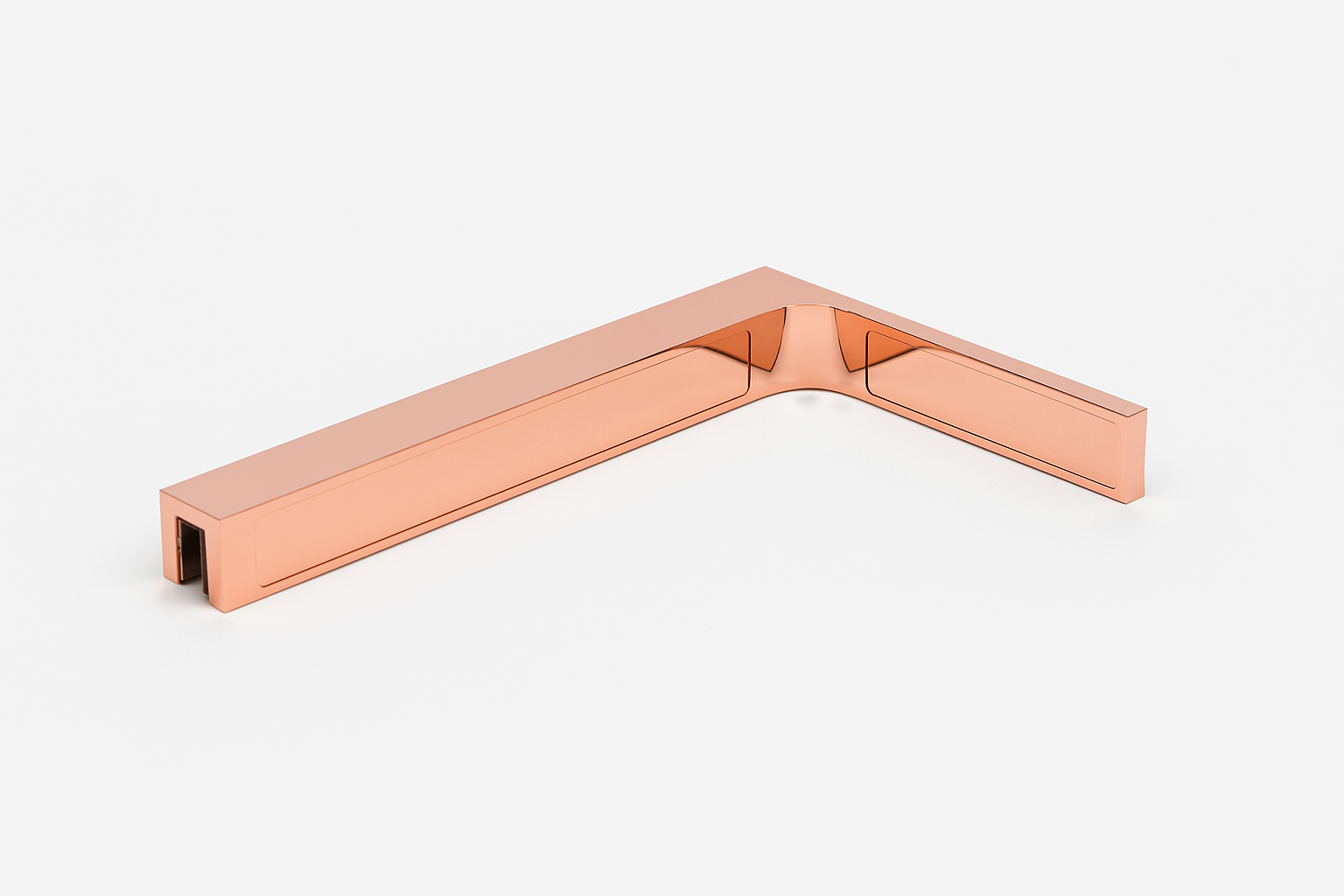 90° Stabilisierungswinkel 220 mm – für freistehende Glaswände ohne Glasbohrung