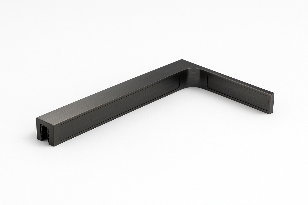 90° Stabilisierungswinkel 220 mm – für freistehende Glaswände ohne Glasbohrung