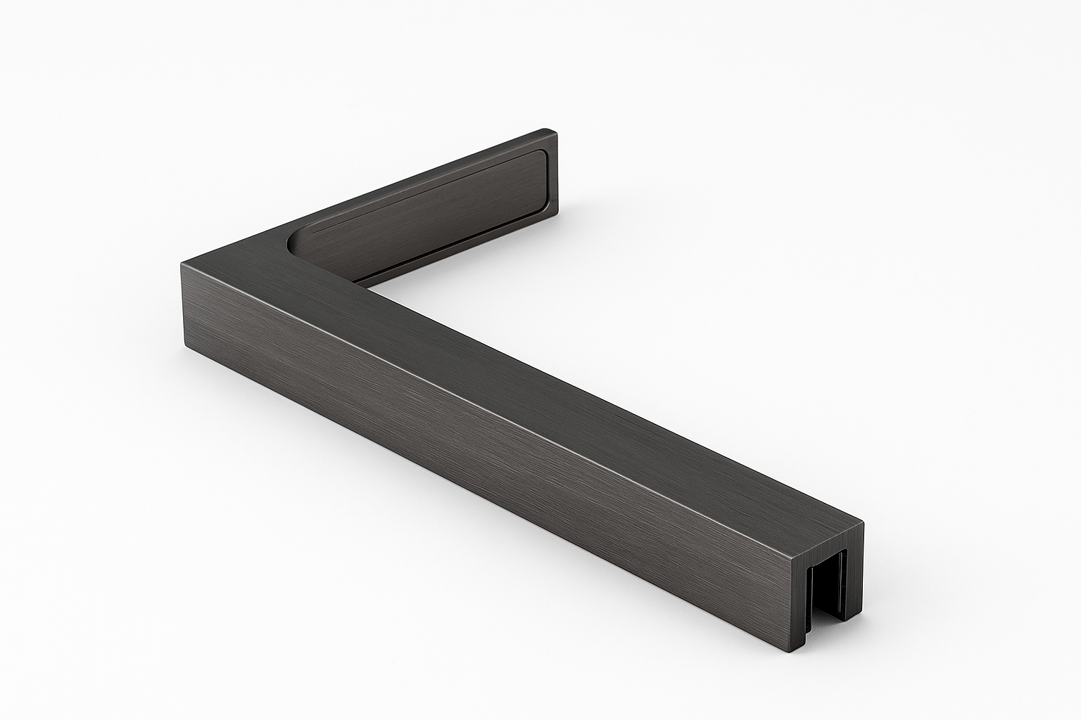 90° Stabilisierungswinkel 220 mm – für freistehende Glaswände ohne Glasbohrung