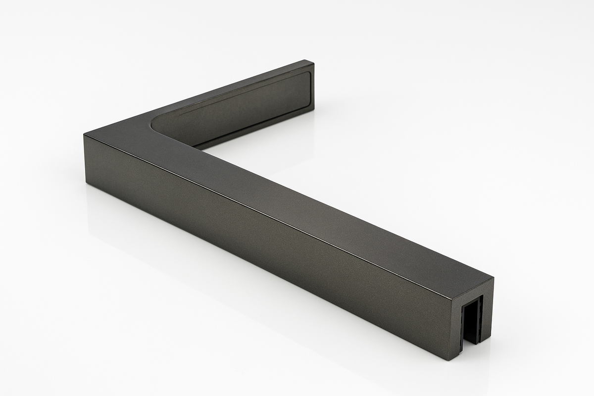 90° Stabilisierungswinkel 220 mm – für freistehende Glaswände ohne Glasbohrung