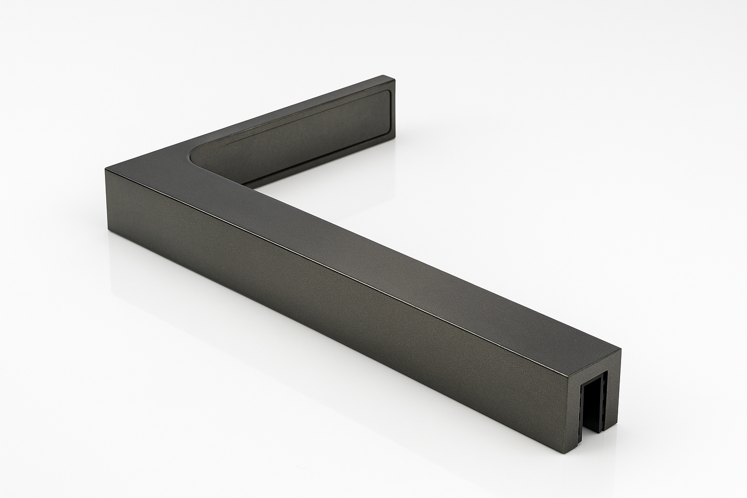 90° Stabilisierungswinkel 220 mm – für freistehende Glaswände ohne Glasbohrung