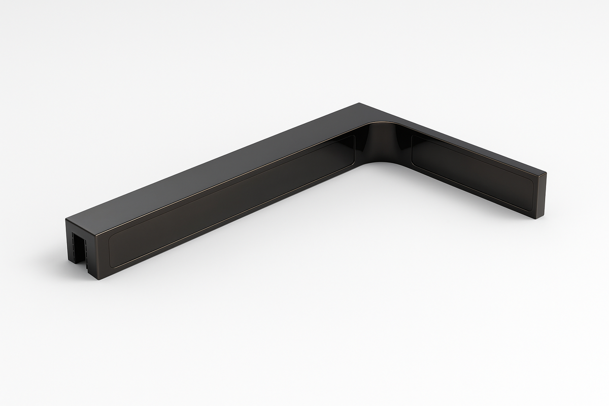 90° Stabilisierungswinkel 220 mm – für freistehende Glaswände ohne Glasbohrung