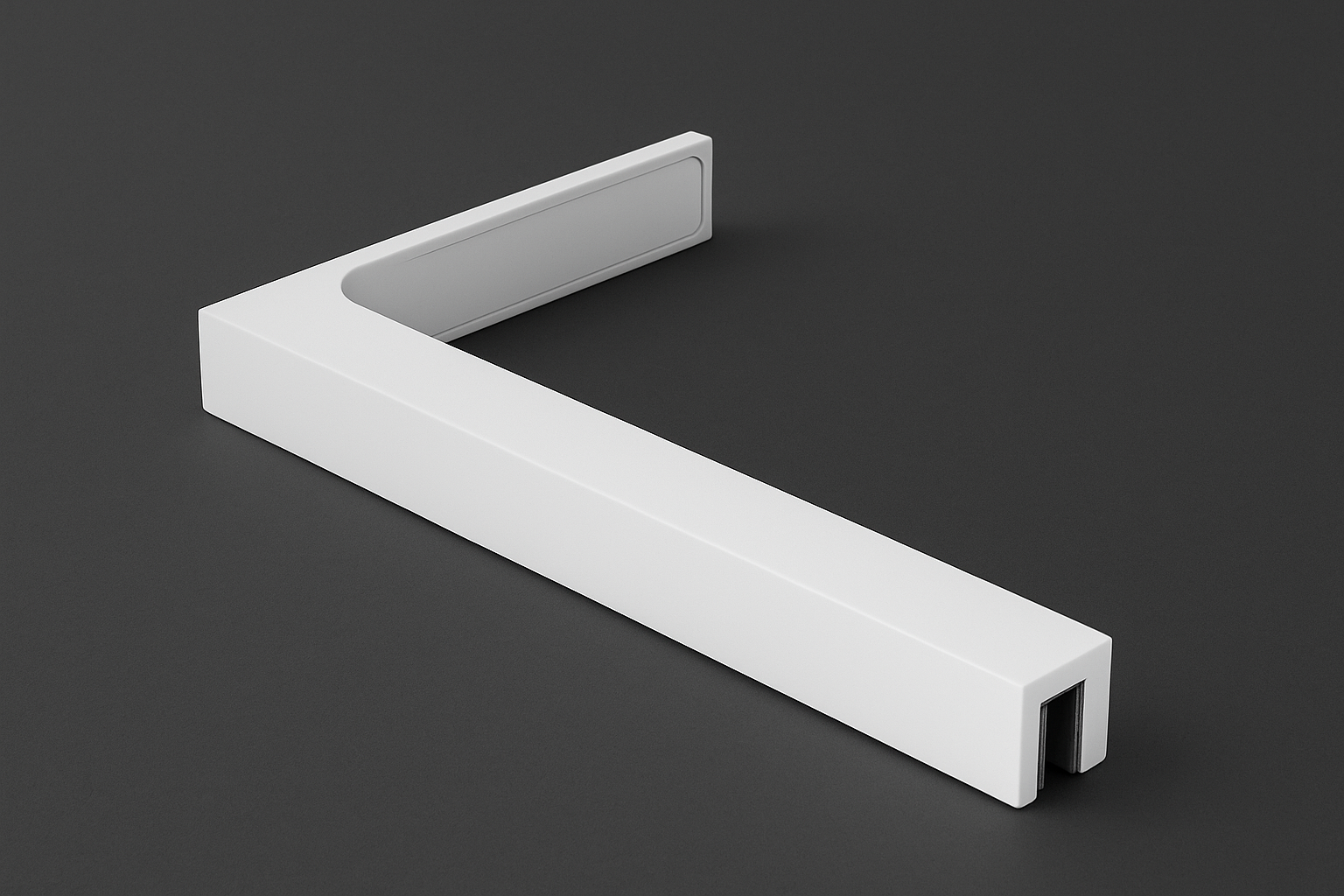 90° Stabilisierungswinkel 220 mm – für freistehende Glaswände ohne Glasbohrung