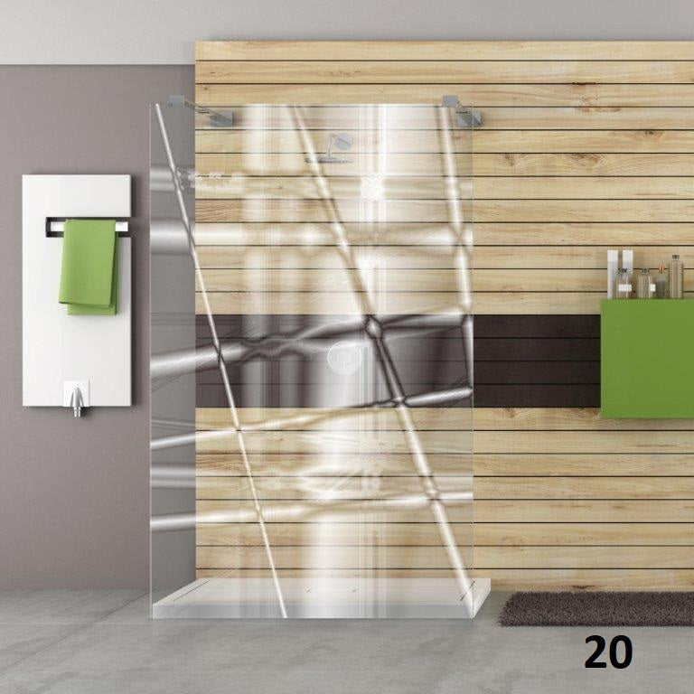 ESG Sicherheitsglas für Duschen mit Motiv oder Bild mittels Lasertechnologie, über 40 Motive zur Auswahl, Serie Makai