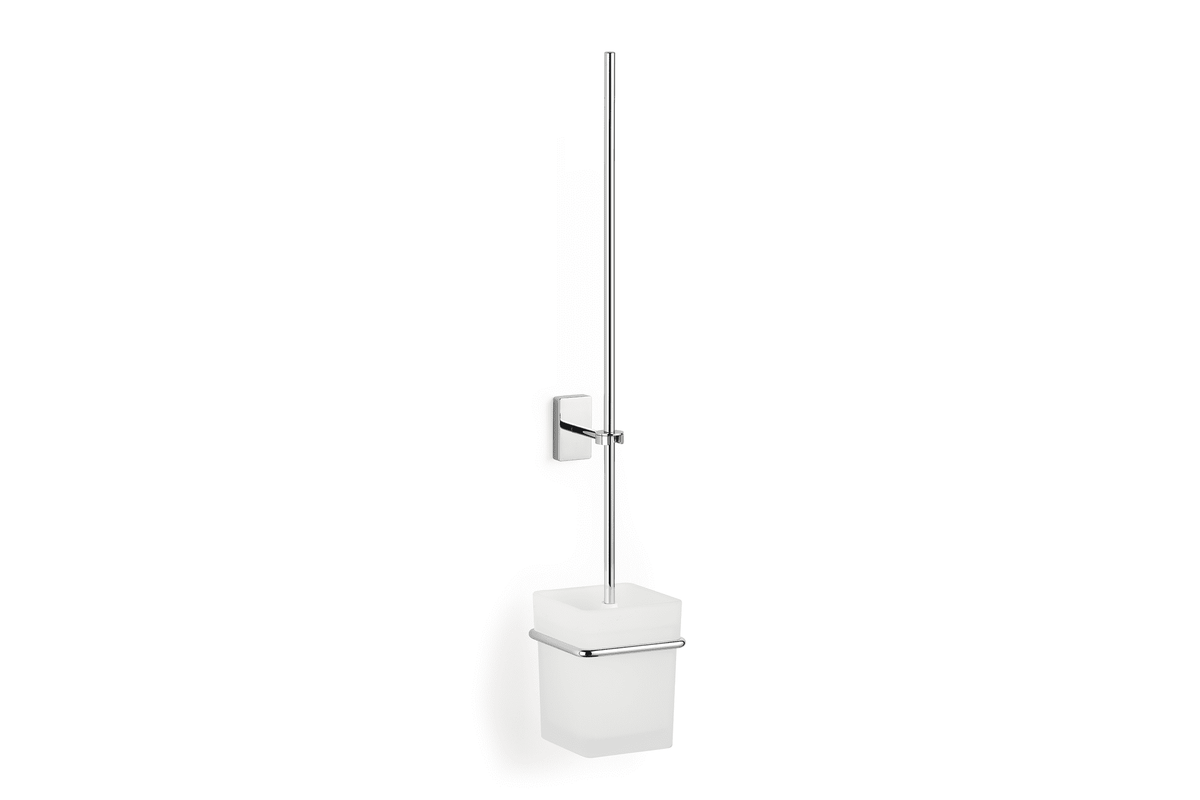 Giese WC-Garnitur mit langem Stiel und Kristallglas in Chrom, Art.Nr. 21078