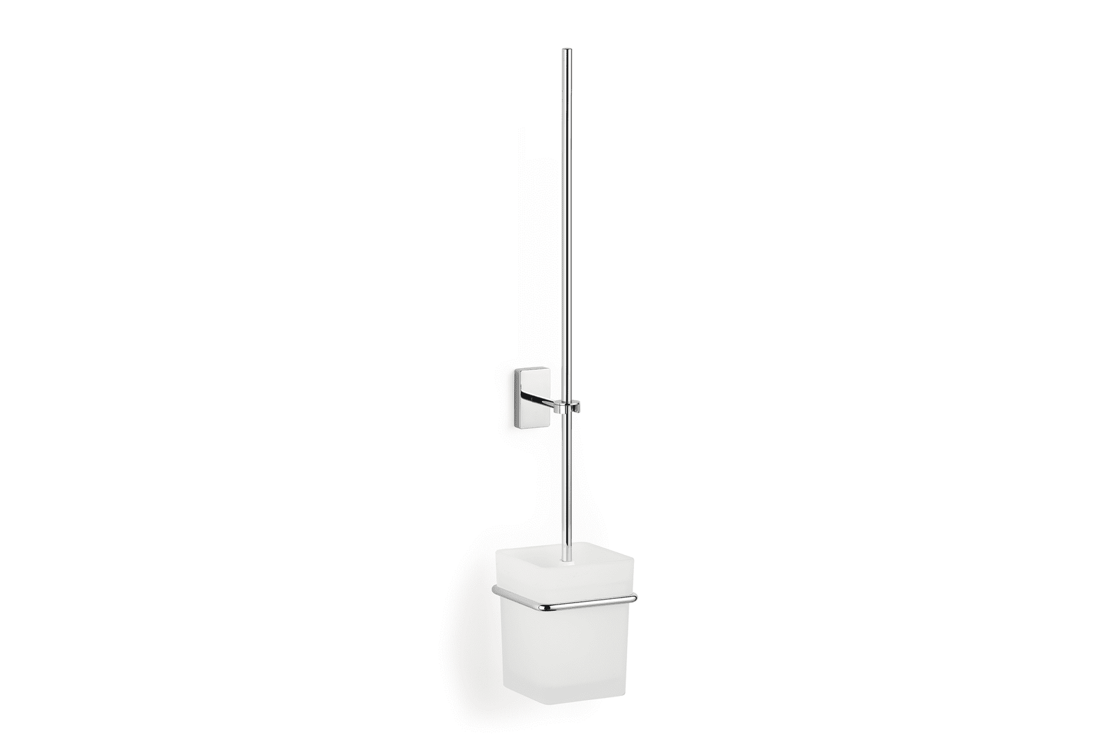 Giese WC-Garnitur mit langem Stiel und Kristallglas in Chrom, Art.Nr. 21078
