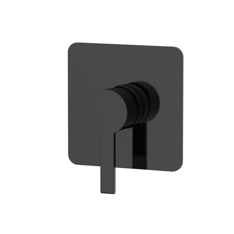Brause-Einhebelmischbatterie Unterputz, Rosette 120 × 120 mm, Schwarz matt