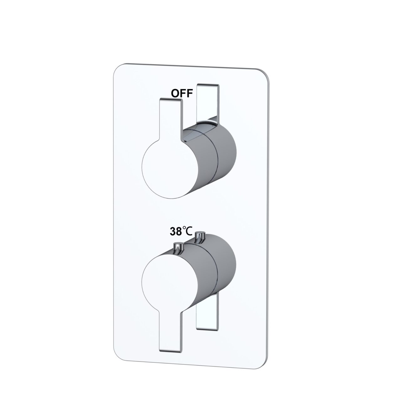 Unterputz-Thermostat-Mischbatterie mit 2-Wege-Umstellung, Chrom