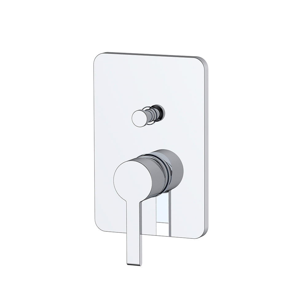 Wanne-Brause-Einhebelmischbatterie Unterputz mit Umstellung, Chrom