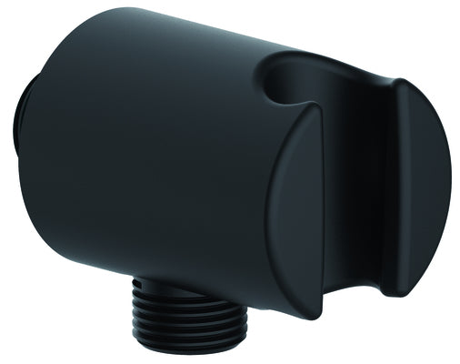 Vigour Wandanschlussbogen V4 mit Brausehalter rund schwarz matt