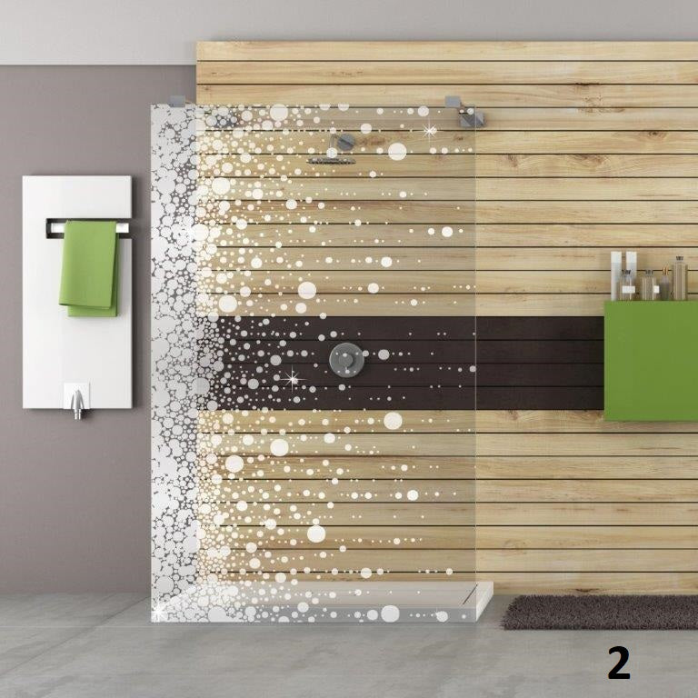 ESG Sicherheitsglas für Duschen mit Motiv oder Bild mittels Lasertechnologie, über 40 Motive zur Auswahl, Serie Makai