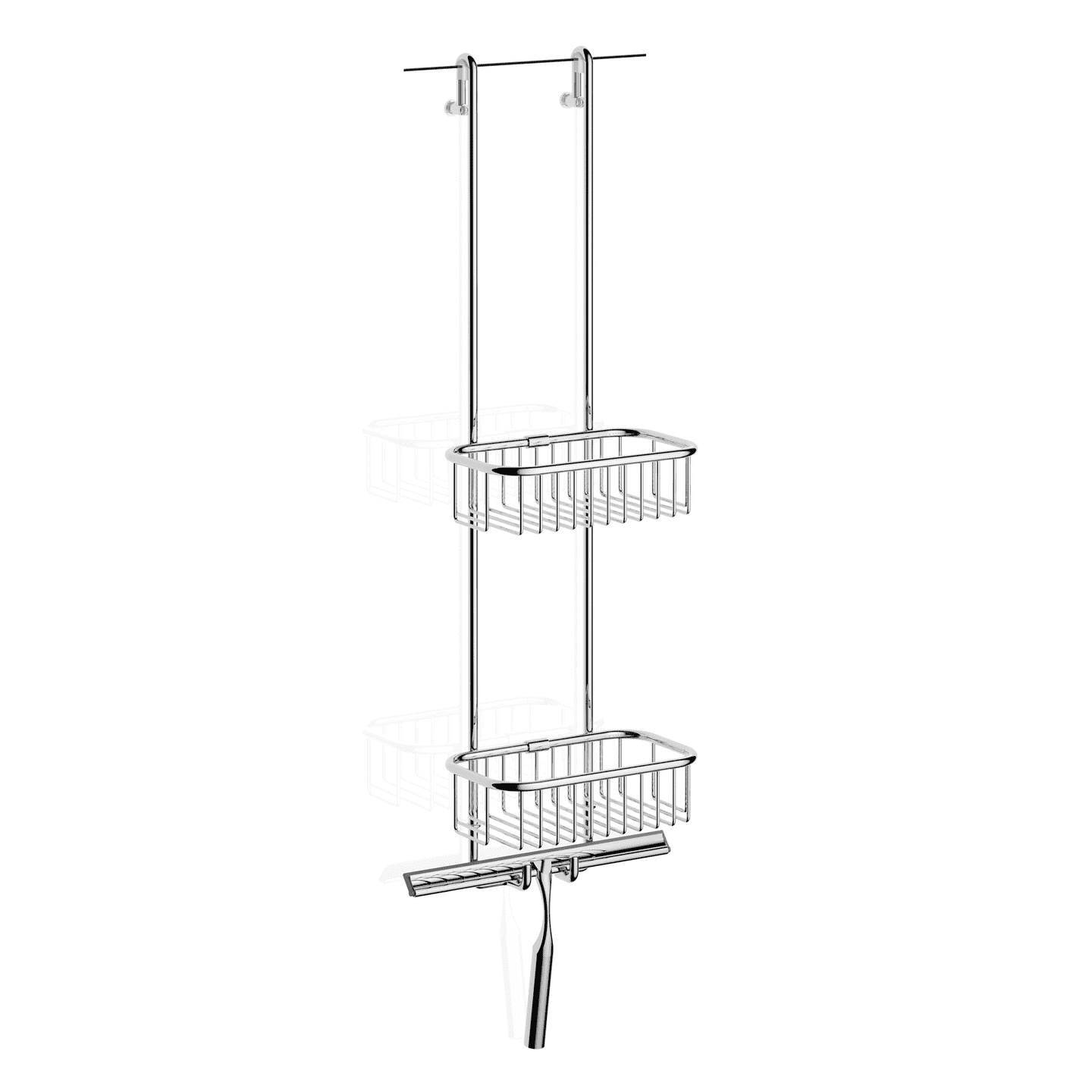 Giese Bodyguard Duschkorb 30428 Chrom mit Glasabzieher