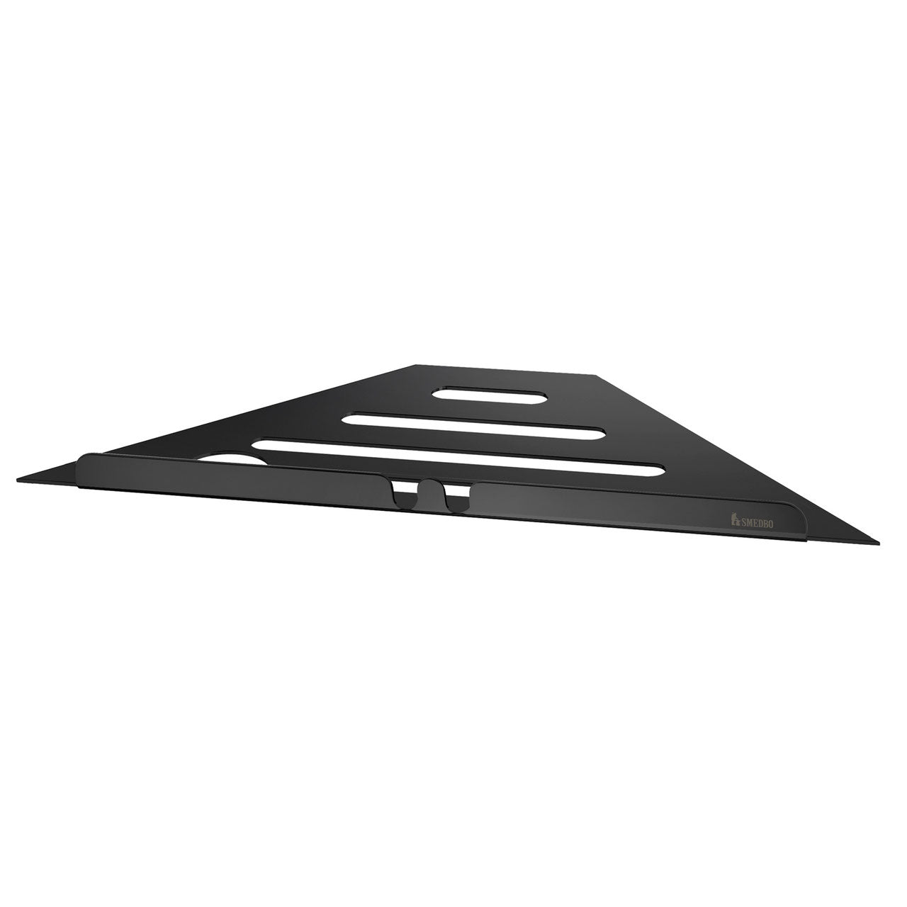 Smedbo Ablage für Duschecke aus Edelstahl, dreieckige Form für Einbau in Fliesenfugen, Chrom glanz oder Schwarz matt, Art.Nr. 3060