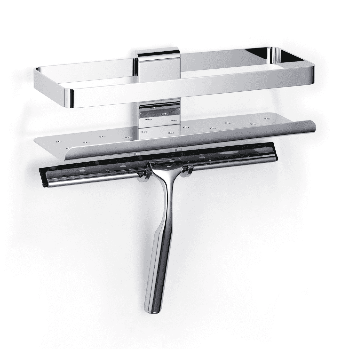 Giese Newport Duschkorb 30820 Chrom mit Halter für Rasierer und Wischer